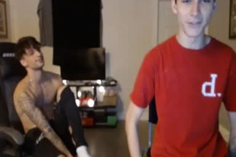 2 fresh males Caressing Their knobs