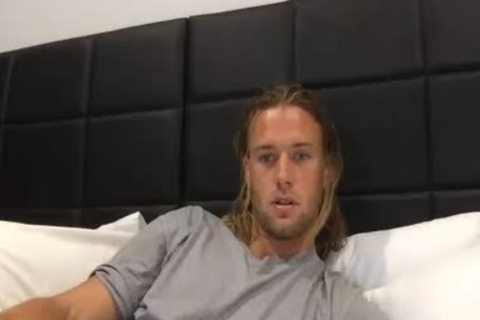 Blond chap On webcam