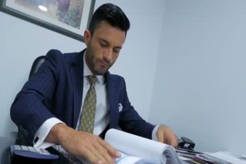 Muscle gay wazoo stab Suit cumshot