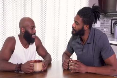 concupiscent lad Serving Two men