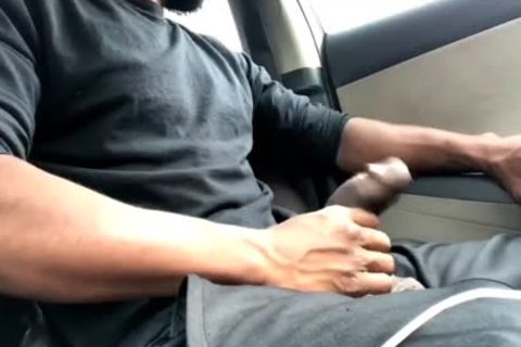 darksome chap Car wank