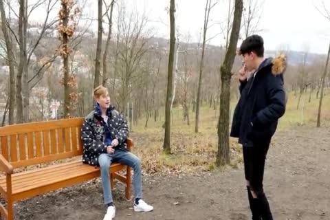 Ginger lad gets A bare weenie   And A Facial