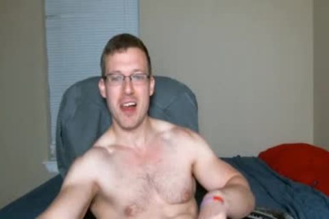 lad With Glasses stroking On webcam