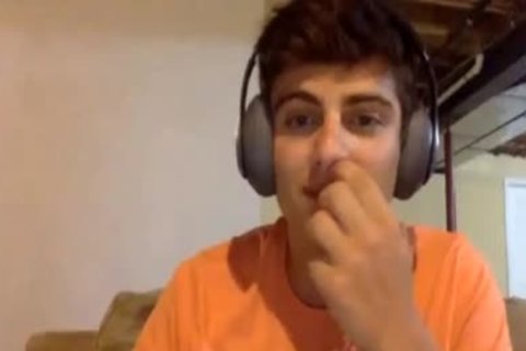 lad Showing His ramrod And a-hole In Live