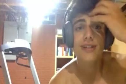 lad Showing His ramrod And a-hole In Live