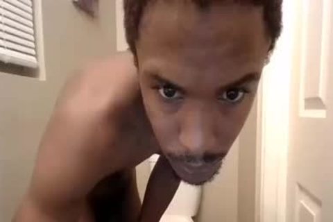 dark guy Masturbates And ejaculates In Live