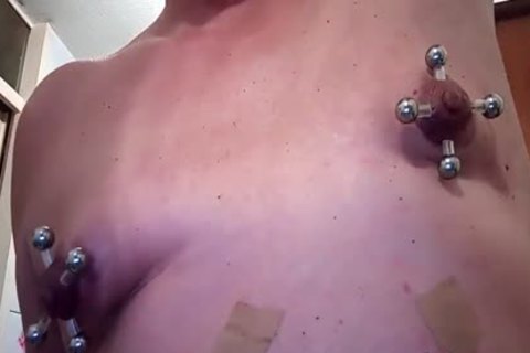 CAROLASMIT SHOWS HER bizarre nipple PIERCINGS AS SISSY HO