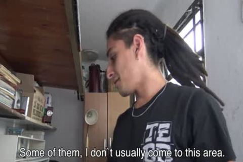 Construction twink Sucks knob For extra cash