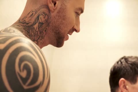Dylan James pokes Dakota Payne