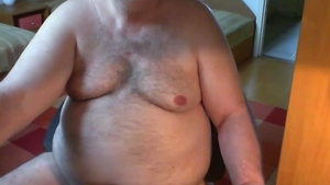 grandad jerk off On cam