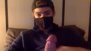 teen jerking off With His long cock In Live