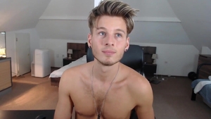 blond guy With big knob web camera