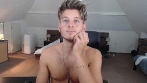 blond guy With big knob web camera