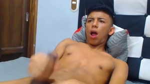 young Latino man Ends Up Ejaculating In web camera
