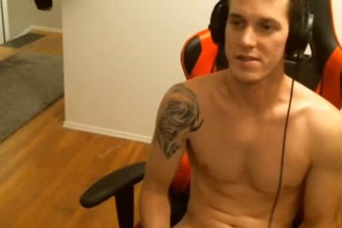 twink Masturbating while In Live