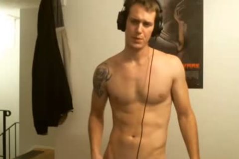 twink Masturbating while In Live