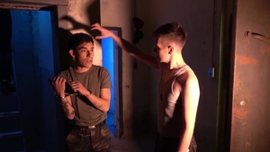 Behind The Scenes video, Two Military German fresh fellows Have unprotected Sex In A Bunker
