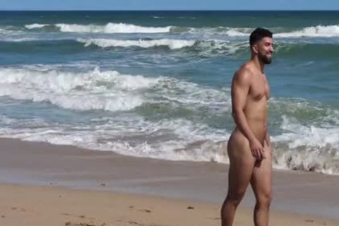 Muscle fellows naked Beach