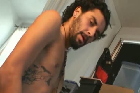 hairy Latino With Bushy Pubes Masturbates And sucks The C