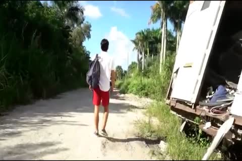 Hitchhiking Frat lad tied, Abused, And poked