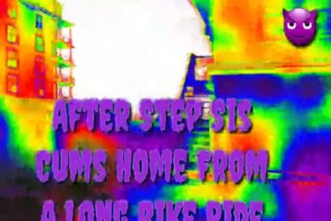 After Step Sis Cums Home From A long Bike Ride