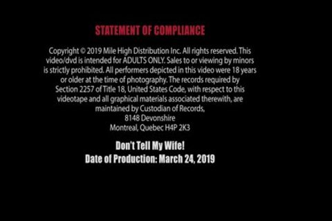 DonÂ´t Tell My Wife - ?