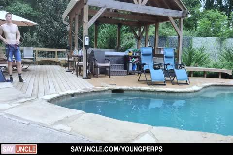 naughty man fucked By The Guard For Skinny Dipping