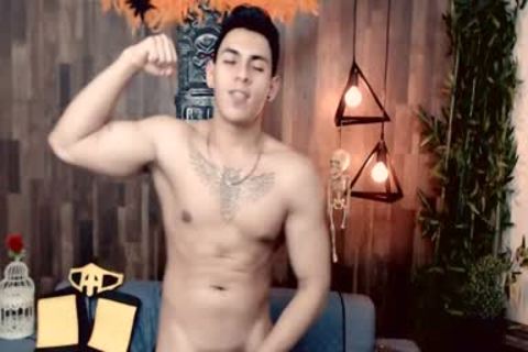 Aiden Stronghold On Flirt4Free - Latino With nasty dong dildos And Fingers His cute curly aperture