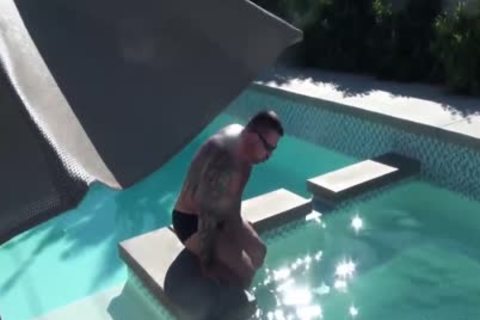 Johnson Slurping And ass Ramming By The Pool.