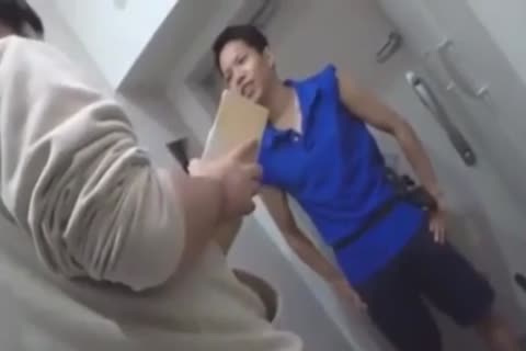 three-some anal An asian Delivery Lad