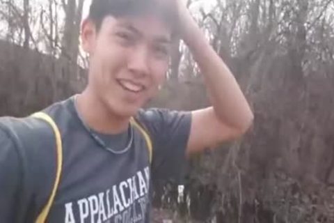 wicked oriental Lad Outdoor Masturbate Show