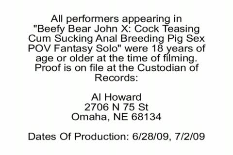 powerful Bear John X  dong Teasing sperm engulfing butthole Breeding