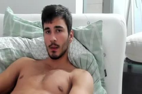 stylish youthful guy Masturbating In webcam