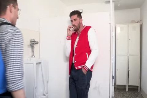 Muscle Chris Damned amongst Robbie Caruso bareback anal fucks