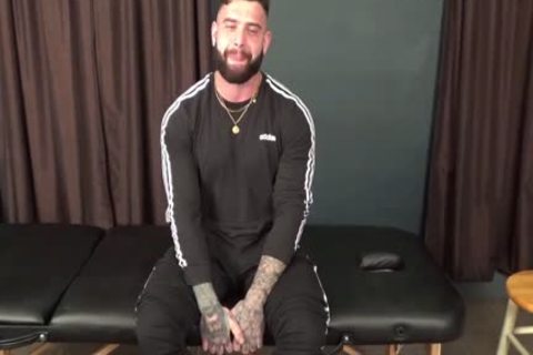 bushy Muscle Tattoo acquire Hand Job