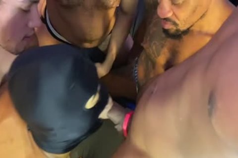 13 In black penis pokes three Bottoms