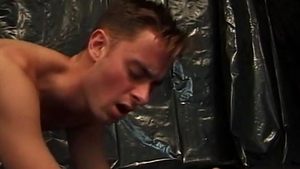 penis sucking homo lad Takes semen flow On His Face And receives poked By painfully boyfriend
