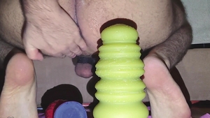 hole Training With Wide toys And Taking 9 Cm Buttplug For First Time