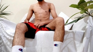 concupiscent Basketball Player Give Himself A ideal Massage When His allies did not Come To Play With Him.