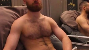 sexy Bearded guy Strokes His weenie