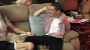 Two Serving Of penis juice From Two ramrods