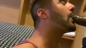 suck BBC In Christmas With Popper