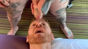 Redhead loves A Tattooed knob