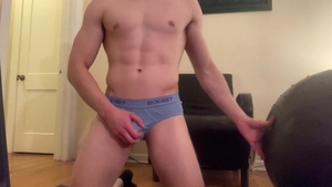 Anthony Schiro Onlyfans Plays With Bulge In Blue Briefs