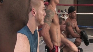 cock Manhandled By muscular Hunks In 3some