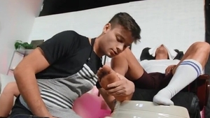 nasty Pedicure. filthy gay Sex