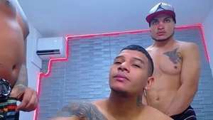 Tattooed lad Masturbating