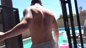 homosexual World MMA Cage Fighter Alex Weber Jerks jock