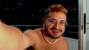 slutty Latino Jerks Off On His Balcony CAM4 Male