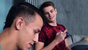 ADULT TIME - Des Irez nailed His teen Boyfriend Trevor Harris' slutty wazoo Instead Of Studying!